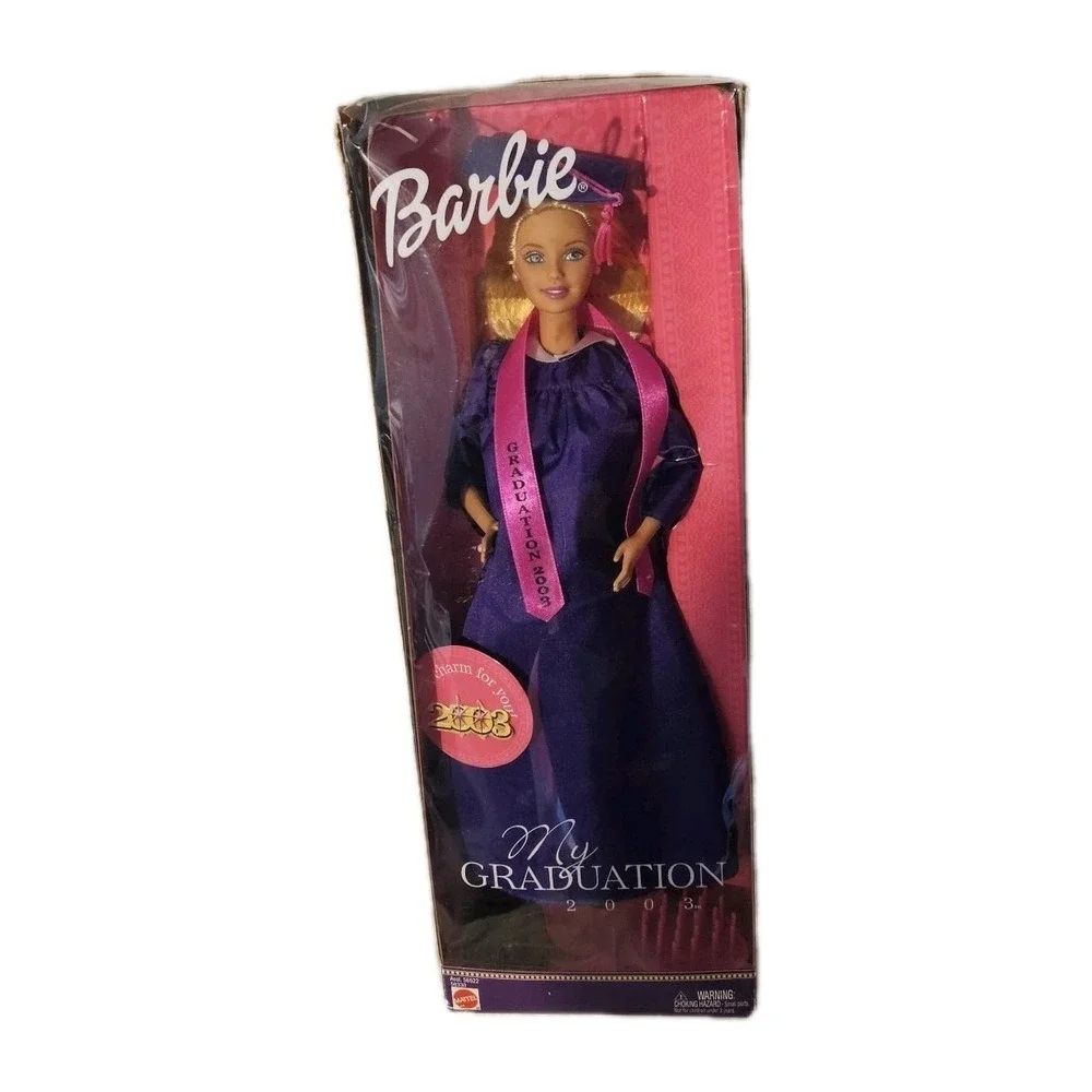 Vintage Mattel‎ Barbie My Graduation 2003 Doll purple cap and gown New In Box